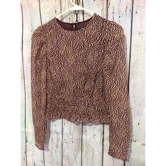 EXPRESS Brown & White Sparkle Crop Top NEW size XS - Picture 6 of 11